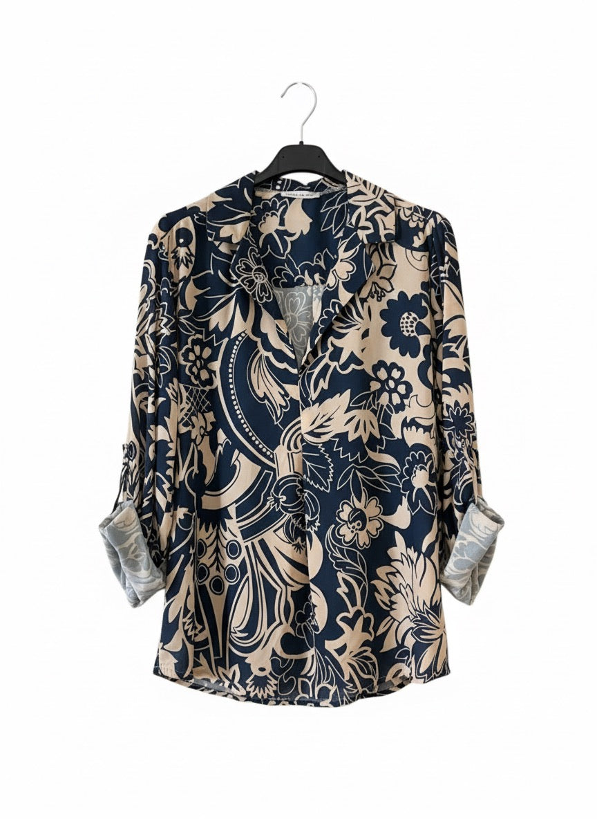 Blusa estampada talla grande