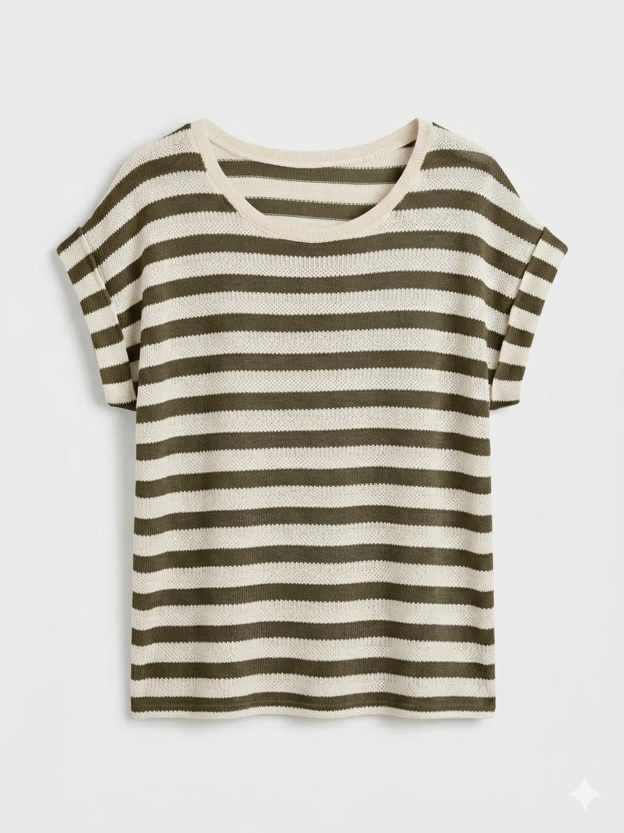 Camiseta de Punto Rayado