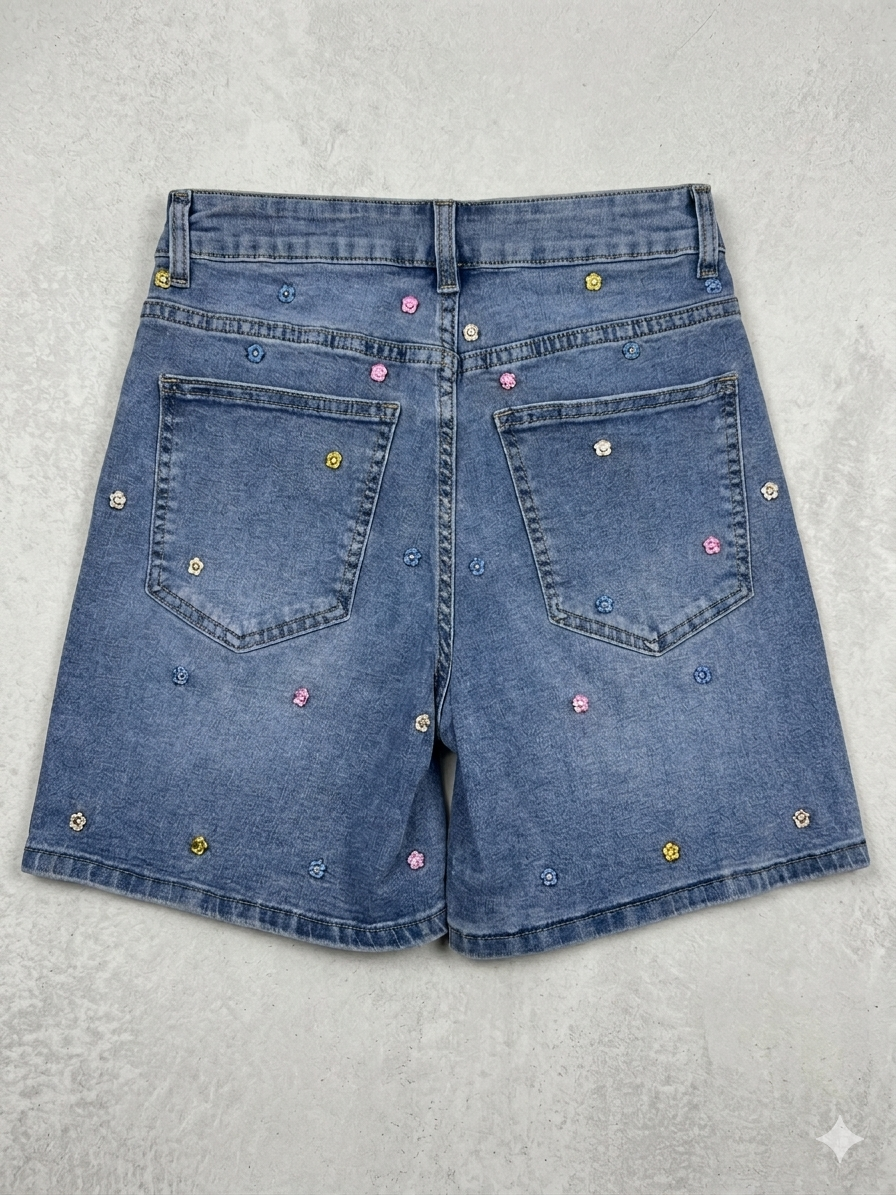 Shorts Denim | Floral