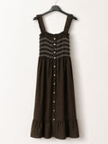 VESTIDO MIDI | NIDO DE ABEJA CON BORDADOS