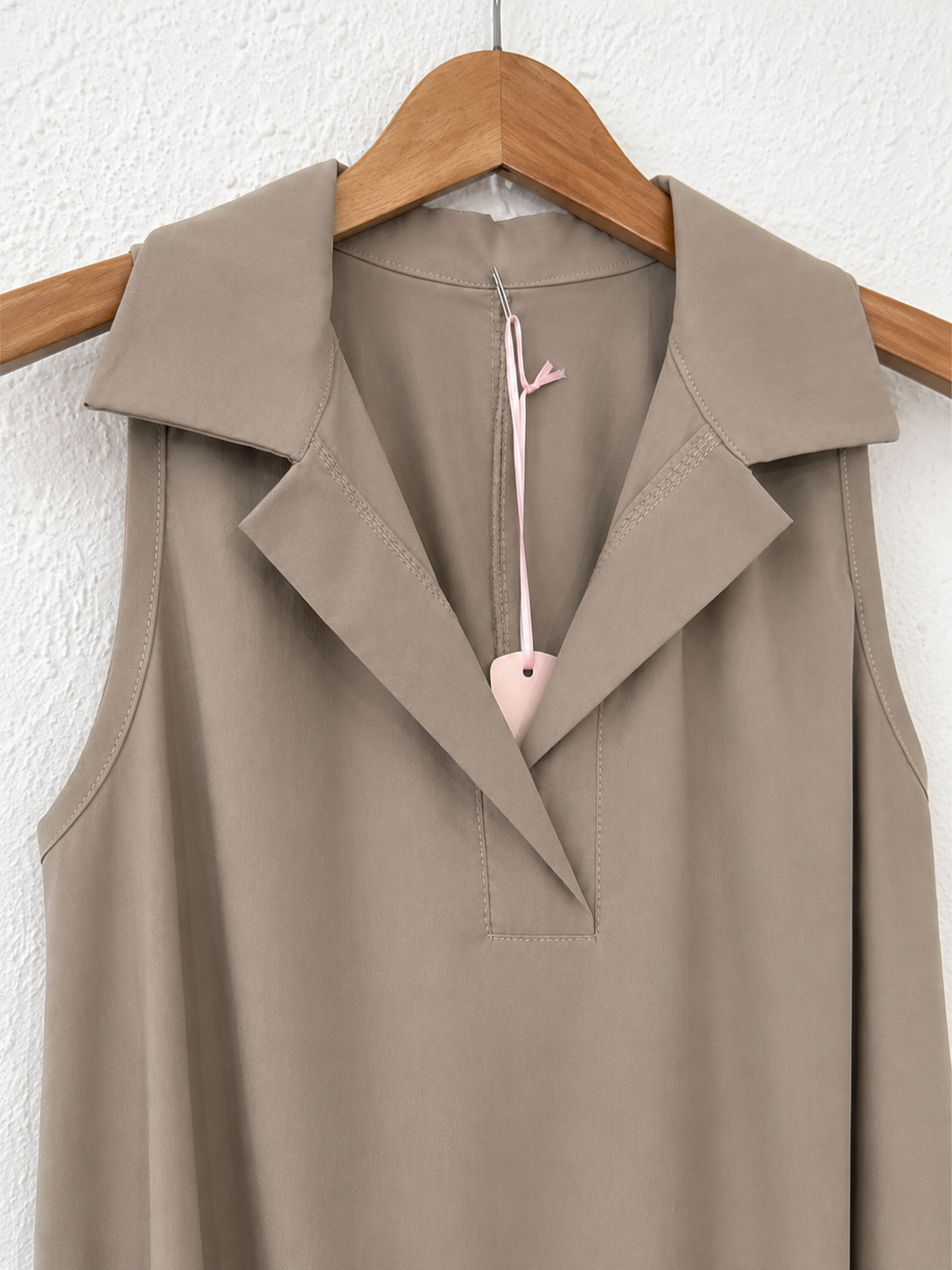 Vestido corto | Gabardina Fina y Cuello camisa