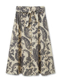 Falda Midi Estampado Cachemira