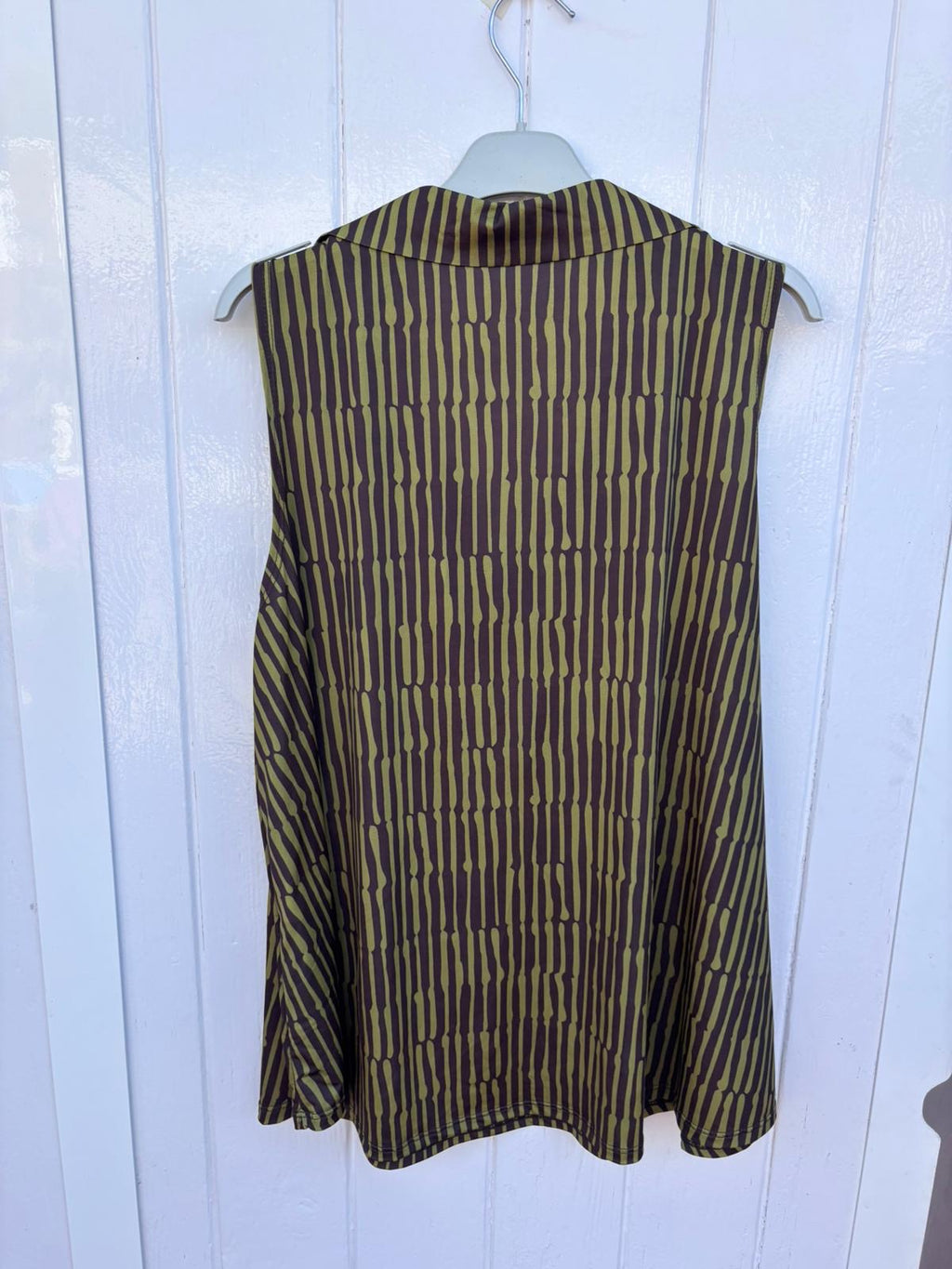 Blusa Punto Frío | Estampado Sin Mangas Cuello Camisa