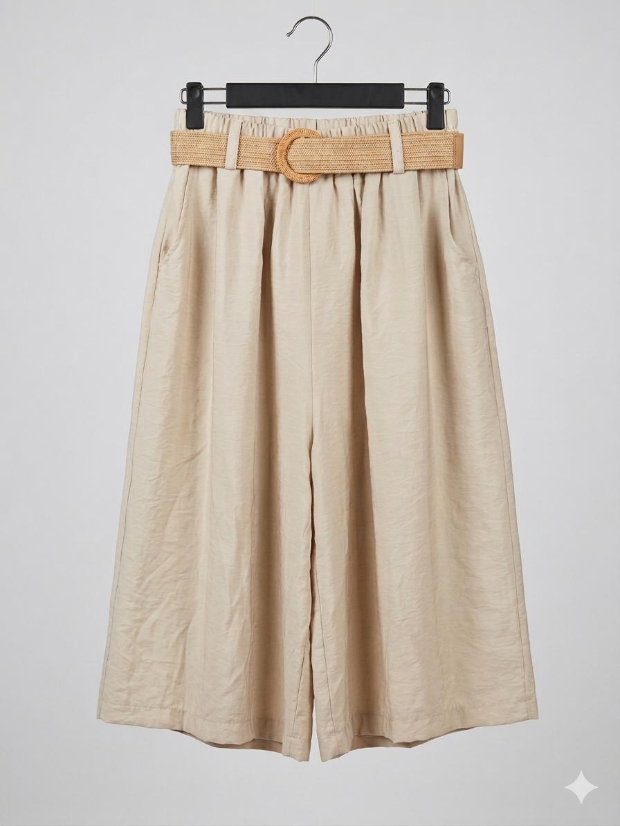 PANTALÓN CORSARIO | CON CINTURÓN DE RAFIA