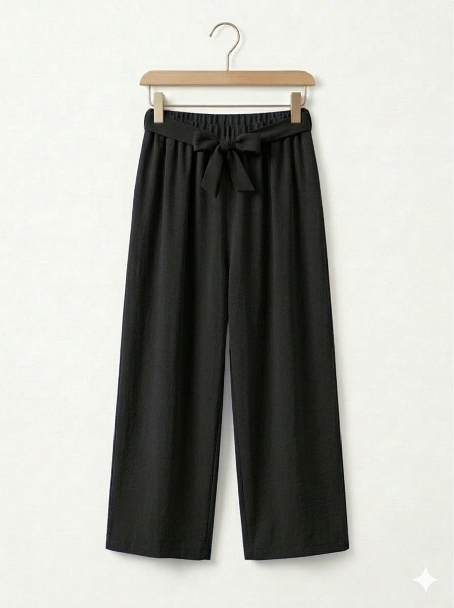 Pantalón Fluido Wide-Leg con Cintura Elástica