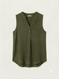 Blusa sin mangas | Cuello Mao