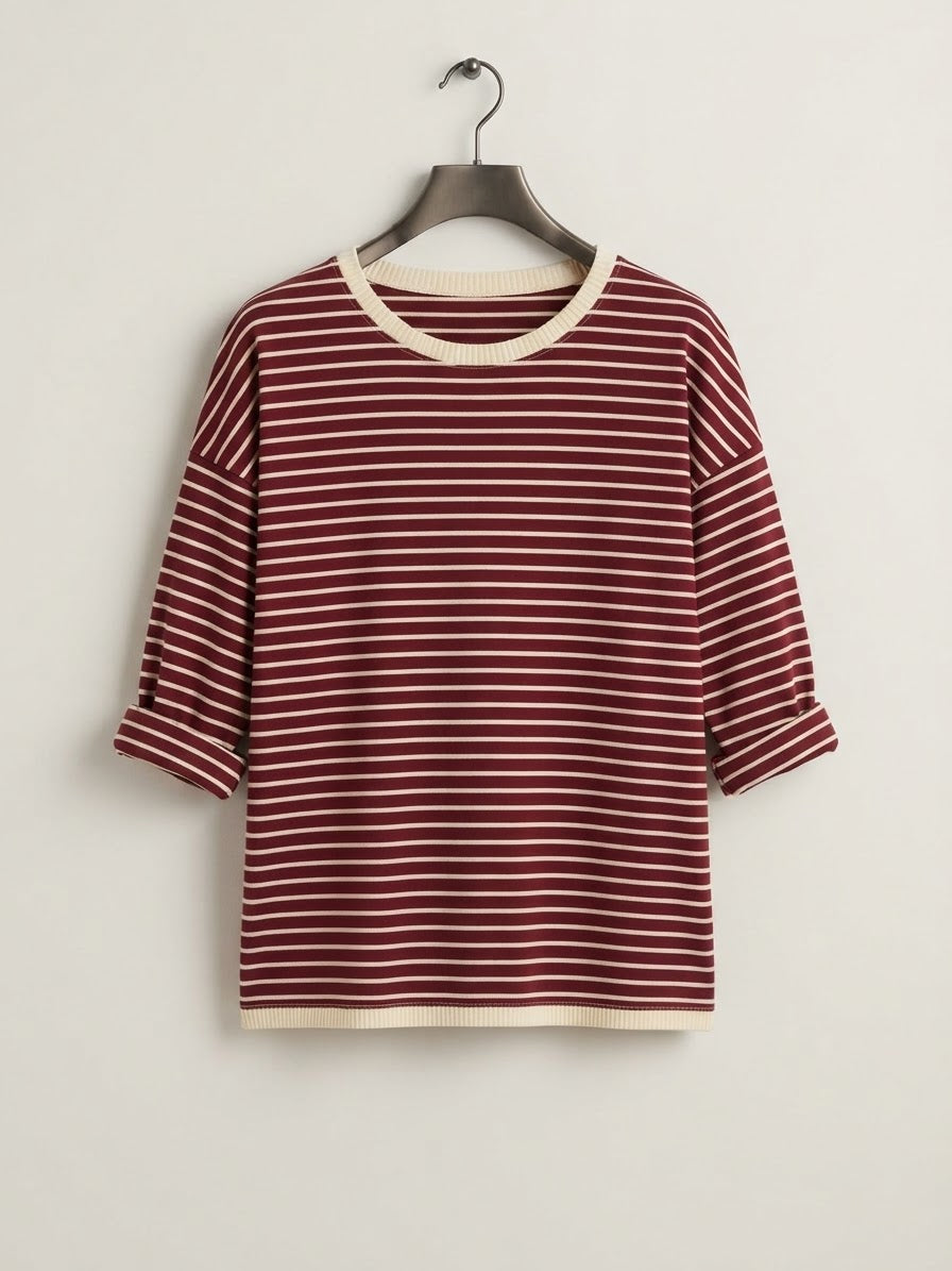 Camiseta Rayas | Ribete Contraste