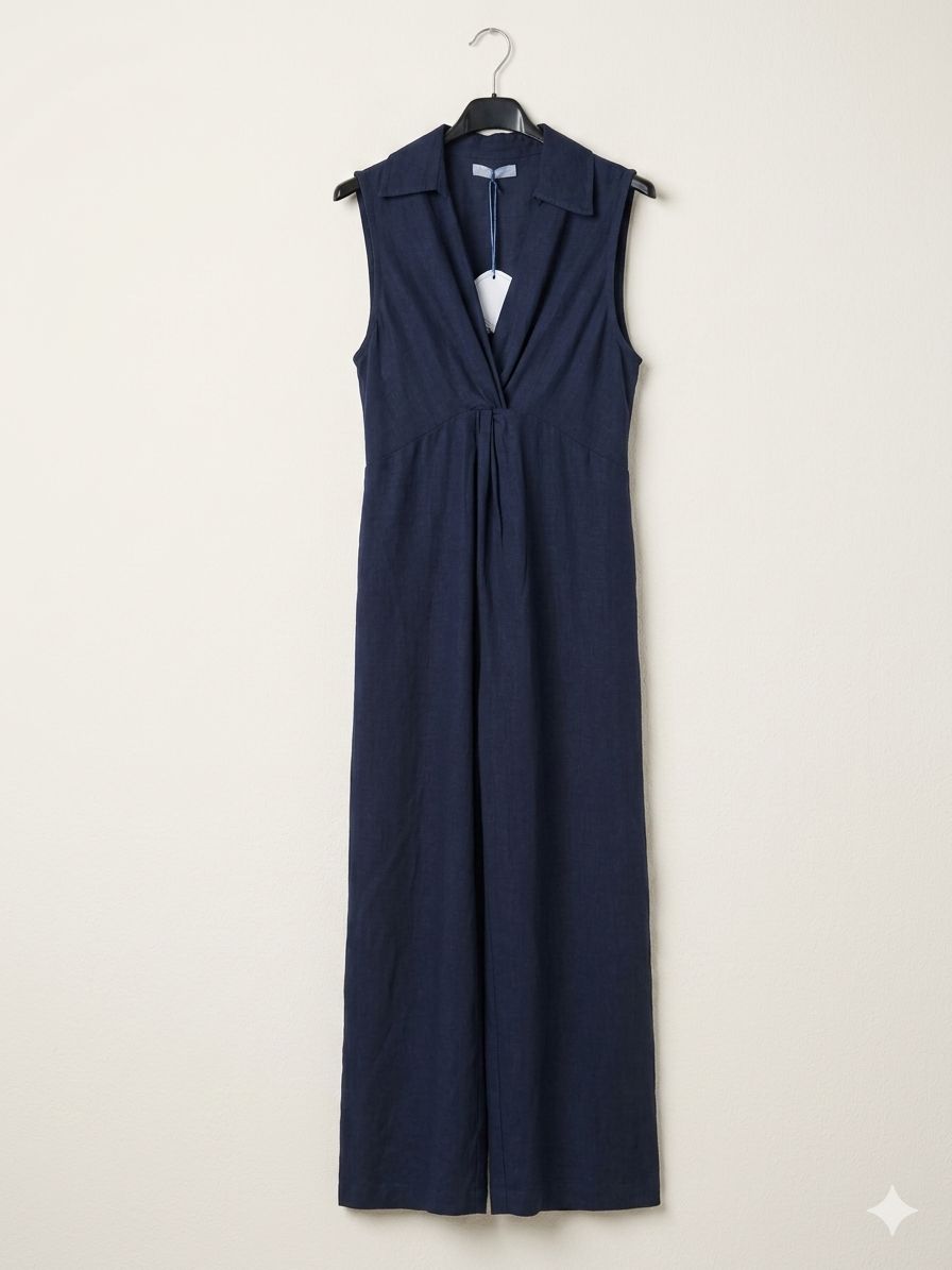 VESTIDO MIDI | CUELLO CAMISA CON NUDO