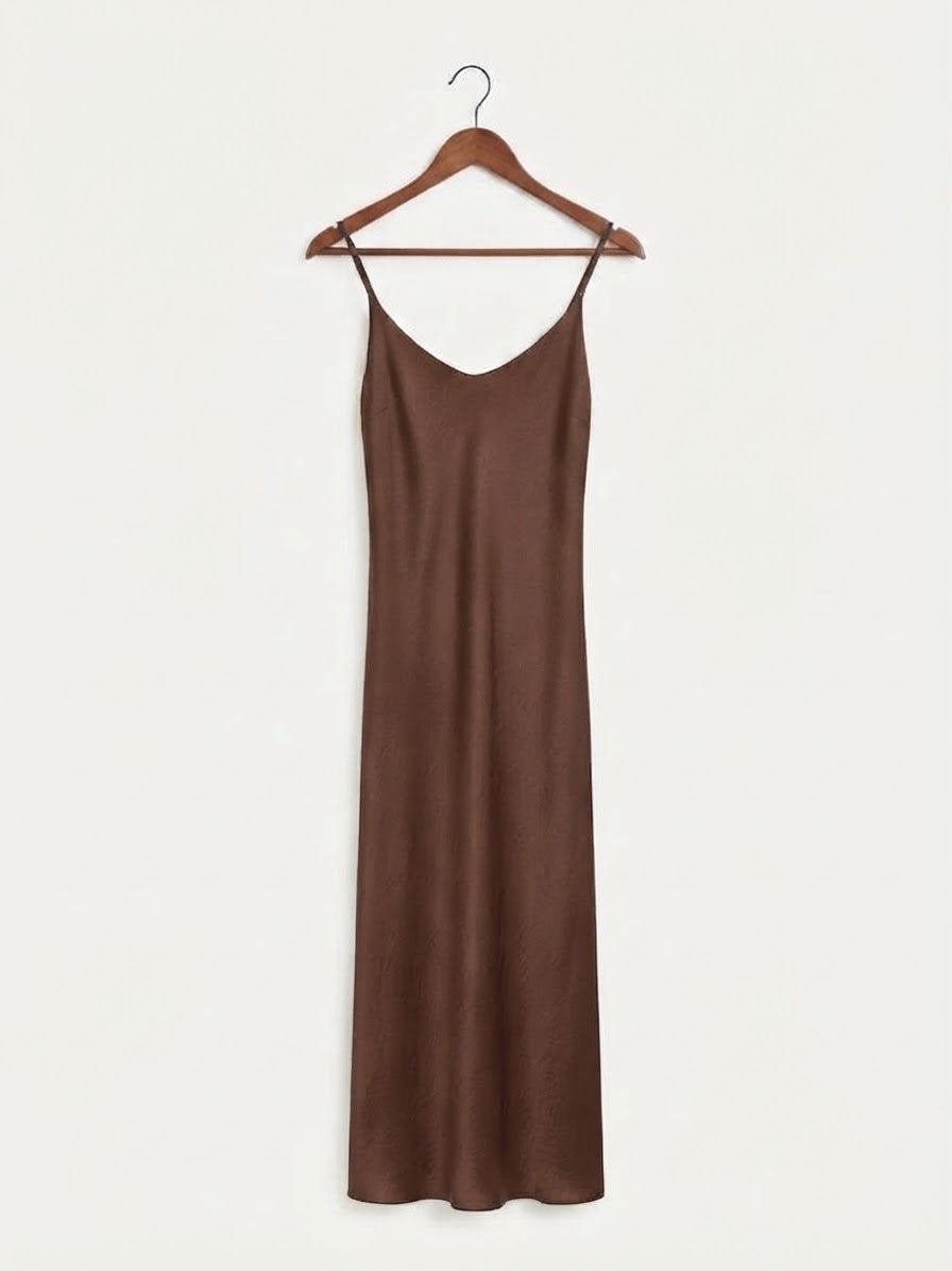 Vestido Largo| Raso Tirante Fino
