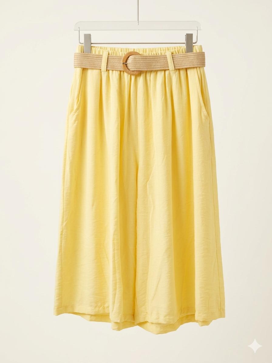 PANTALÓN CORSARIO | CON CINTURÓN DE RAFIA