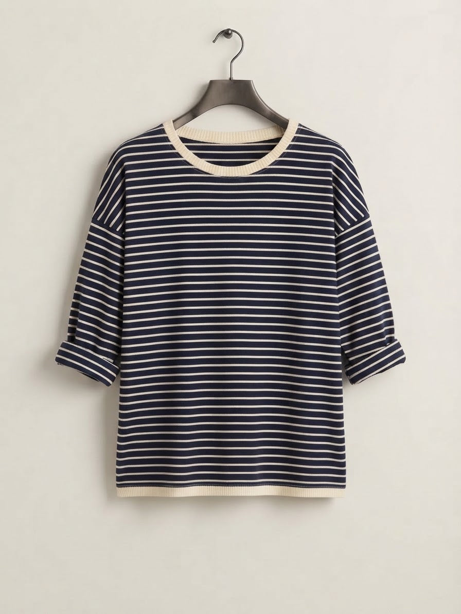 Camiseta Rayas | Ribete Contraste