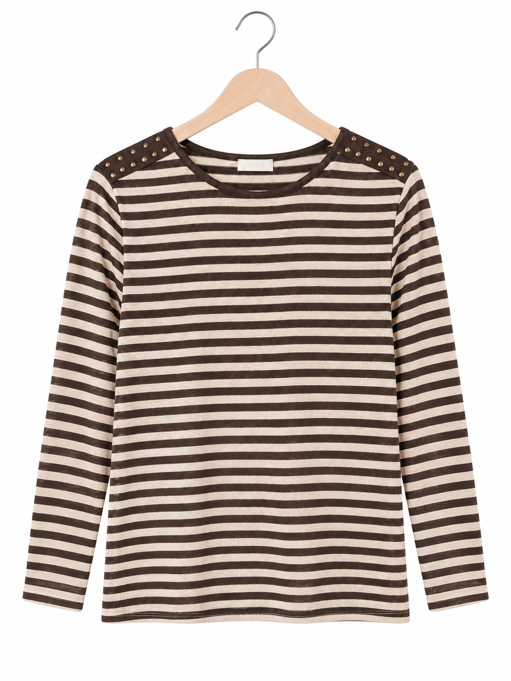Camiseta de rayas | con detalle de tachuelas