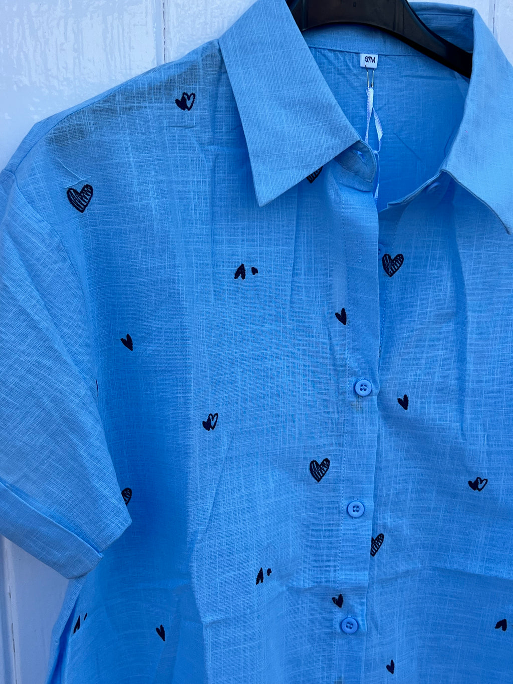 Camisa | corazones bordados