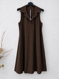 Vestido corto | Gabardina Fina y Cuello camisa