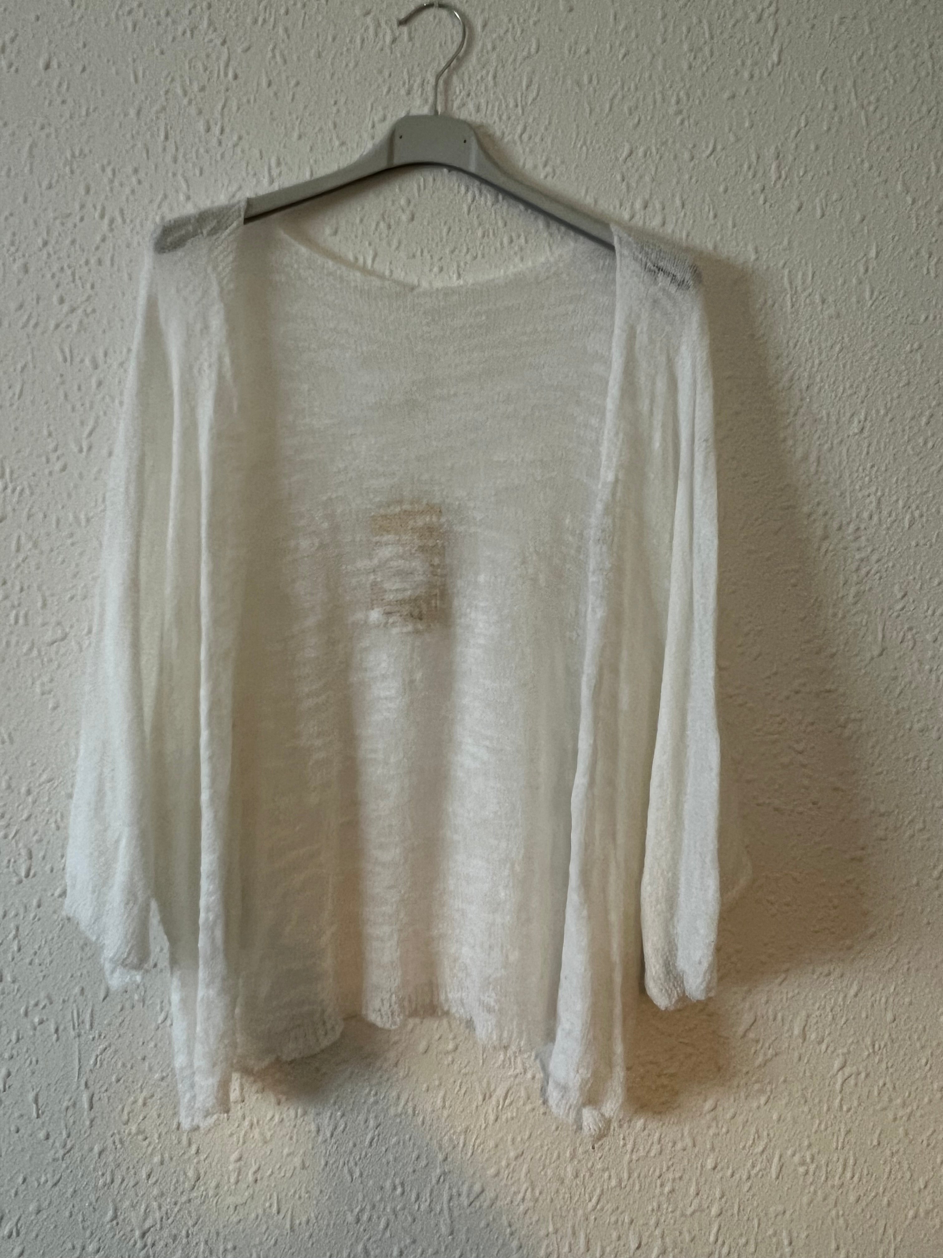 Chaqueta Abierta de Punto Fino