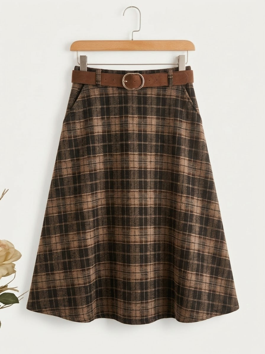 Falda Midi | Cuadros Tartán