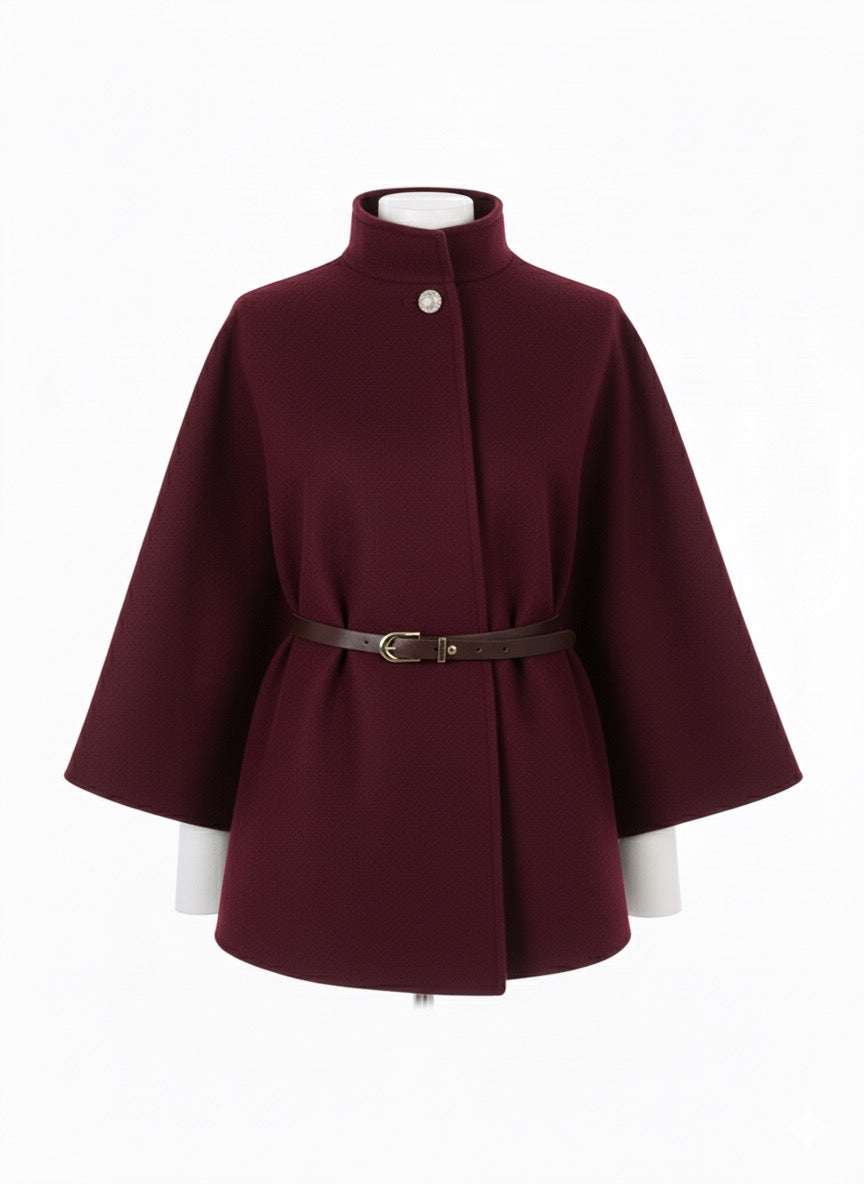 Poncho con cinturón