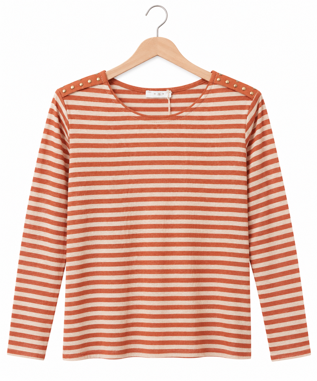 Camiseta de rayas | con detalle de tachuelas
