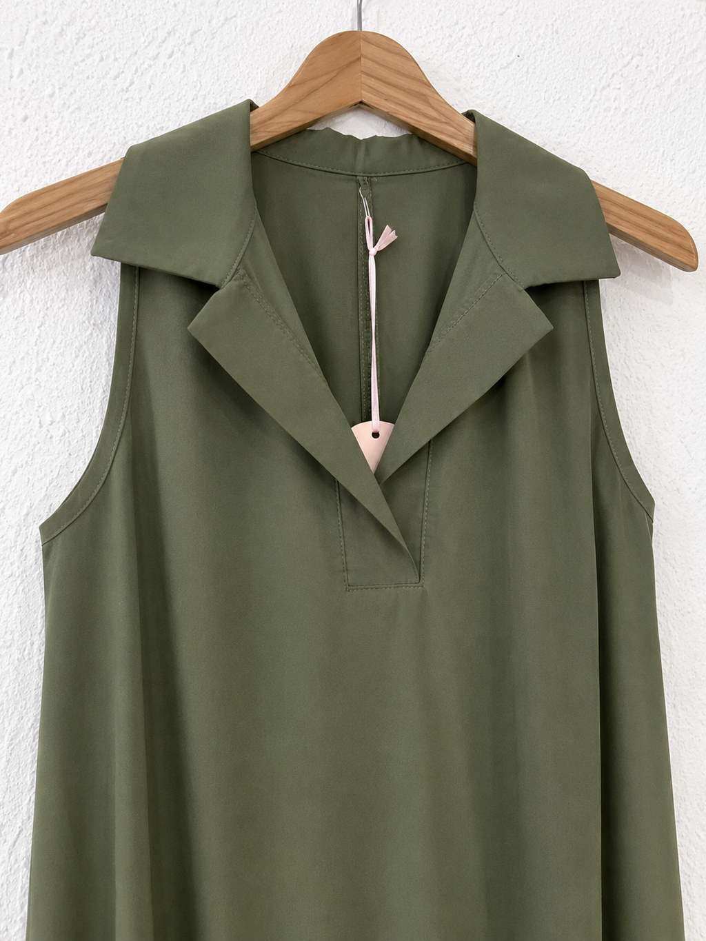 Vestido corto | Gabardina Fina y Cuello camisa