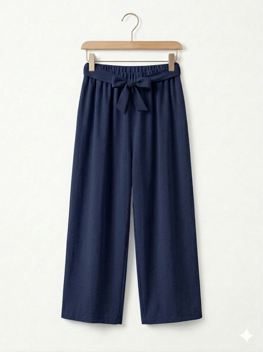 Pantalón Fluido Wide-Leg con Cintura Elástica