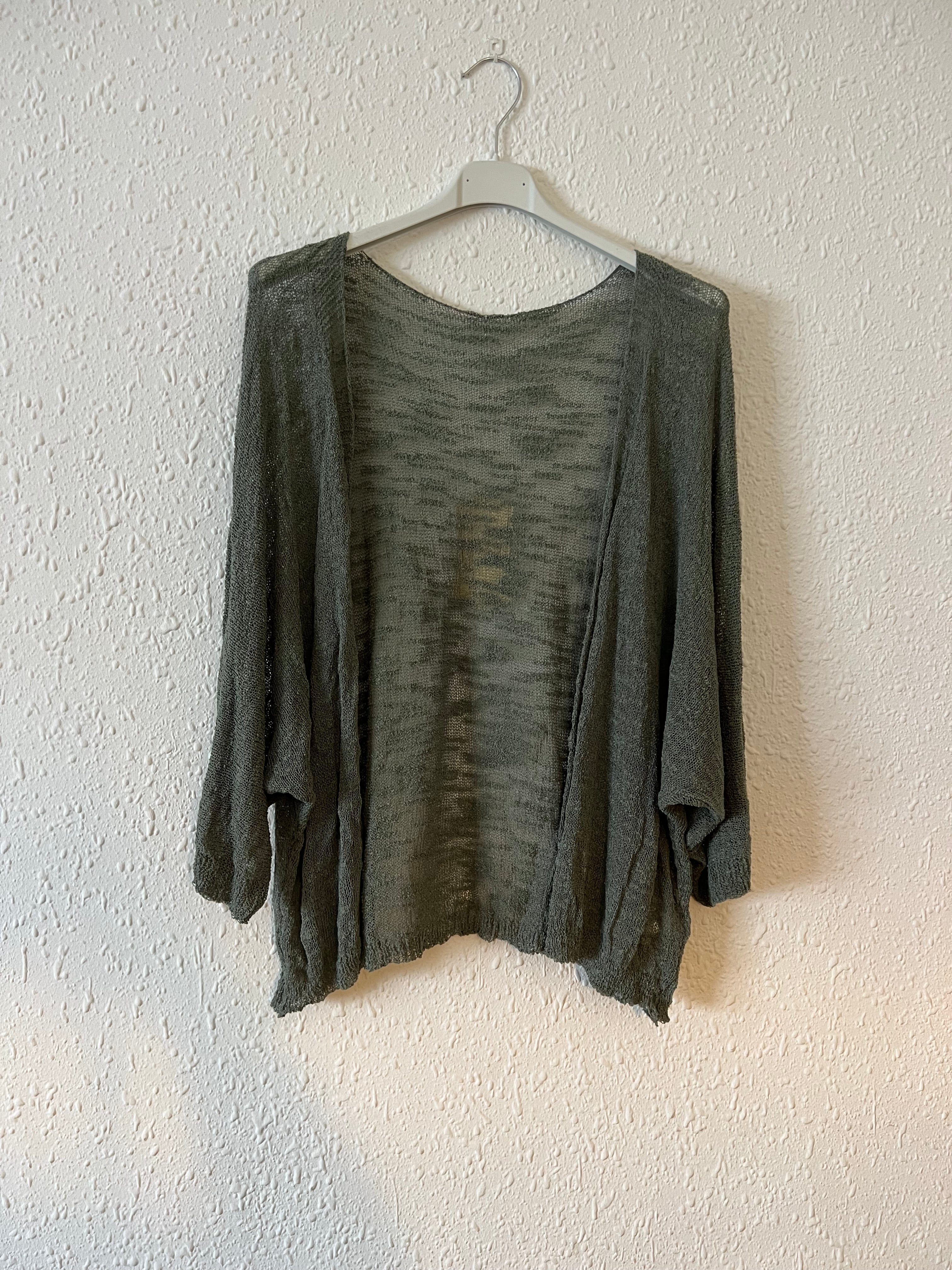 Chaqueta Abierta de Punto Fino