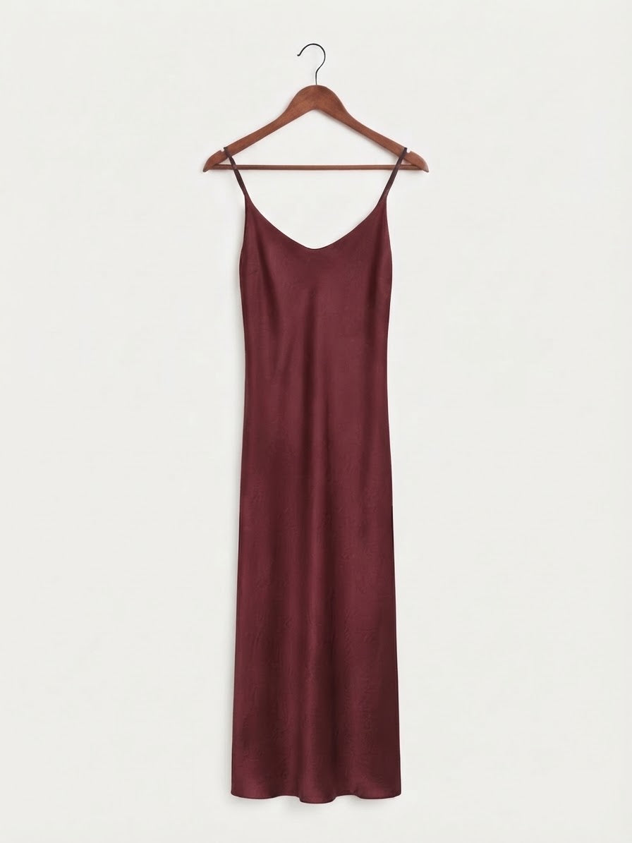 Vestido Largo| Raso Tirante Fino