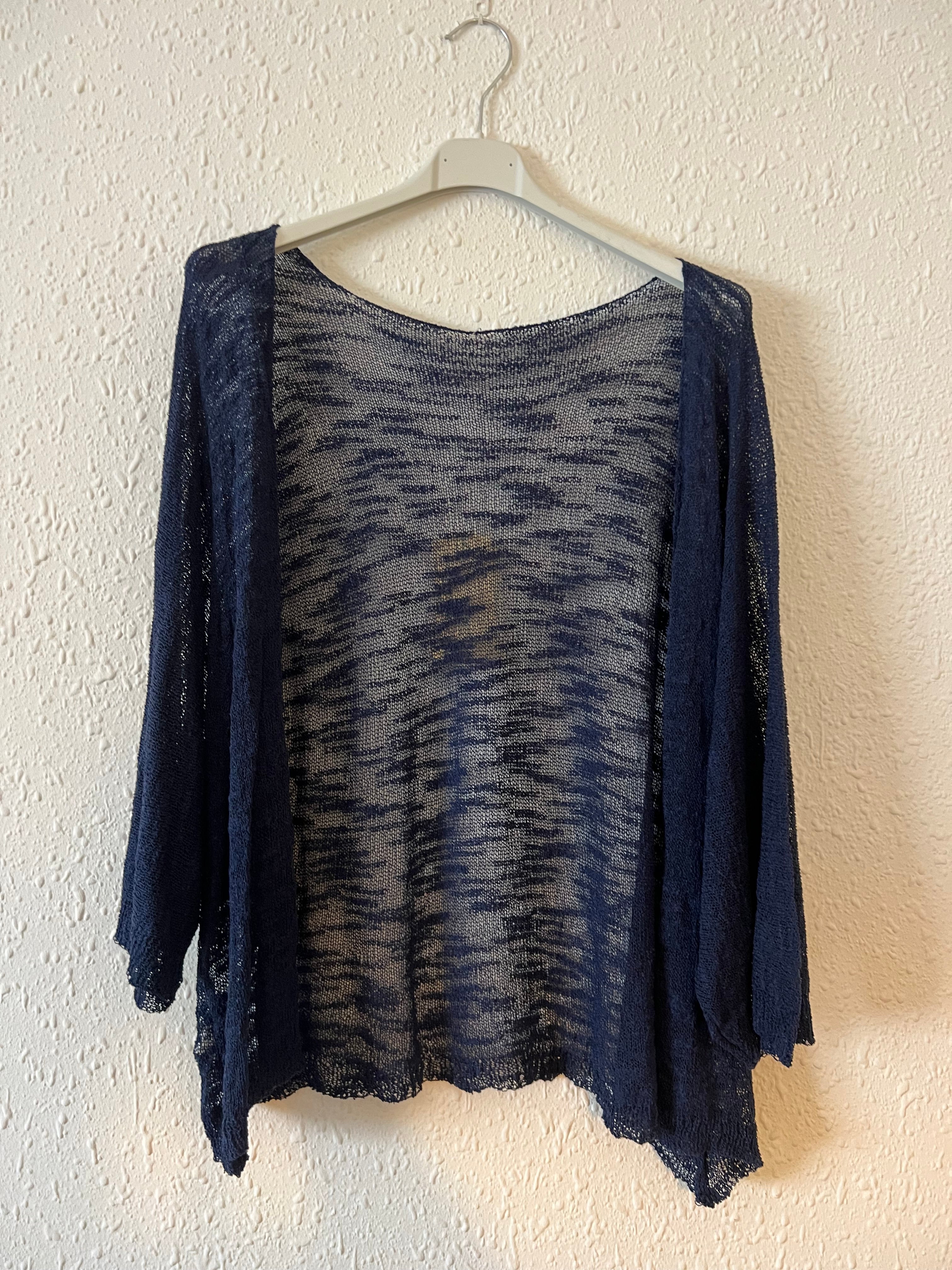 Chaqueta Abierta de Punto Fino