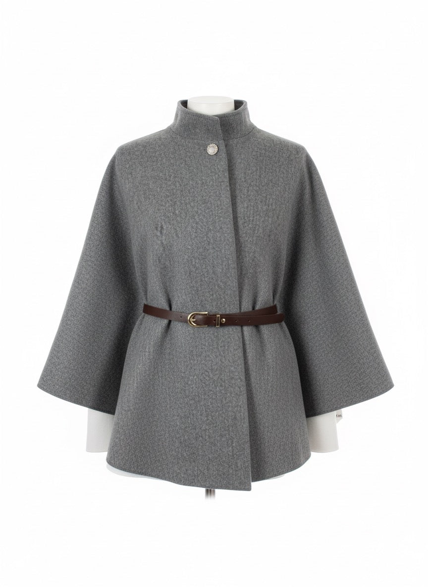 Poncho con cinturón