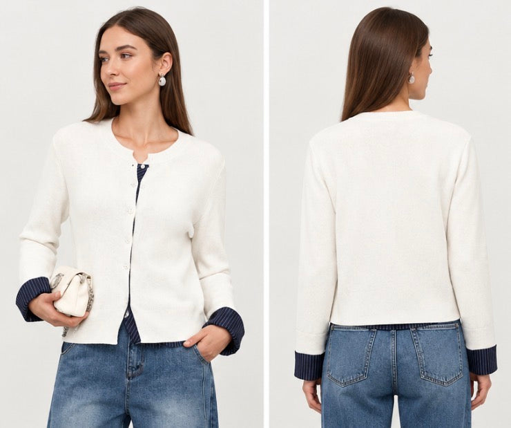 Chaqueta de Punto | Efecto 2 en 1
