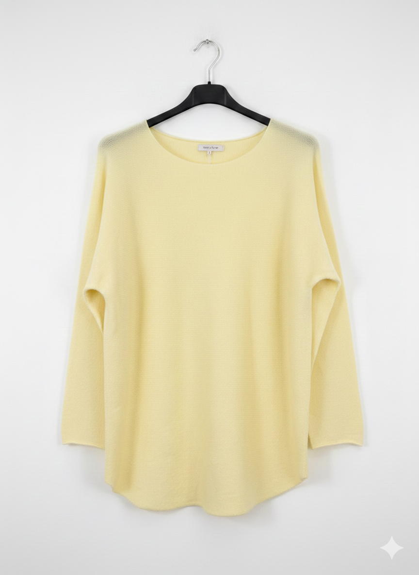 Jersey de Punto Cuello Redondo – Estilo Oversize Largo