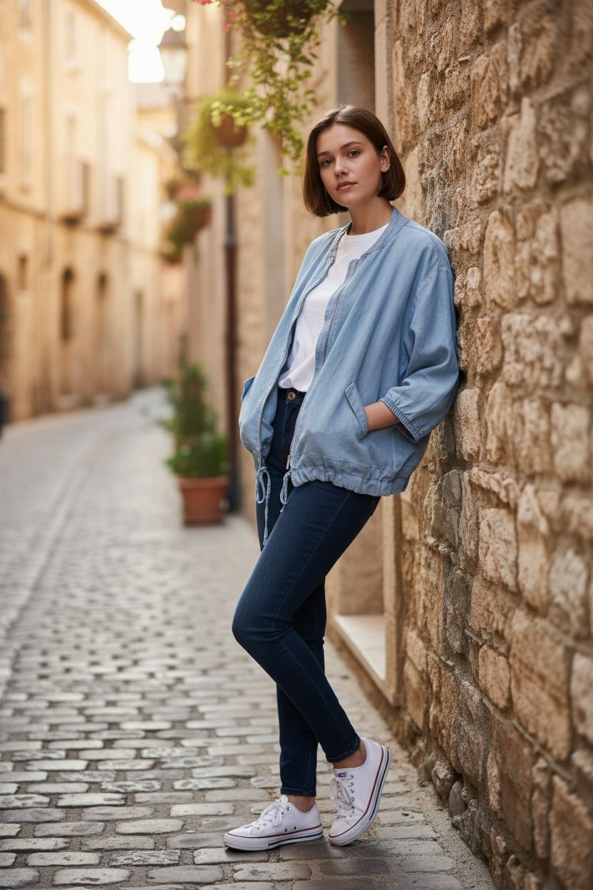 Chaqueta de Tencel | Estilo Bomber