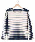 Camiseta de rayas | con detalle de tachuelas