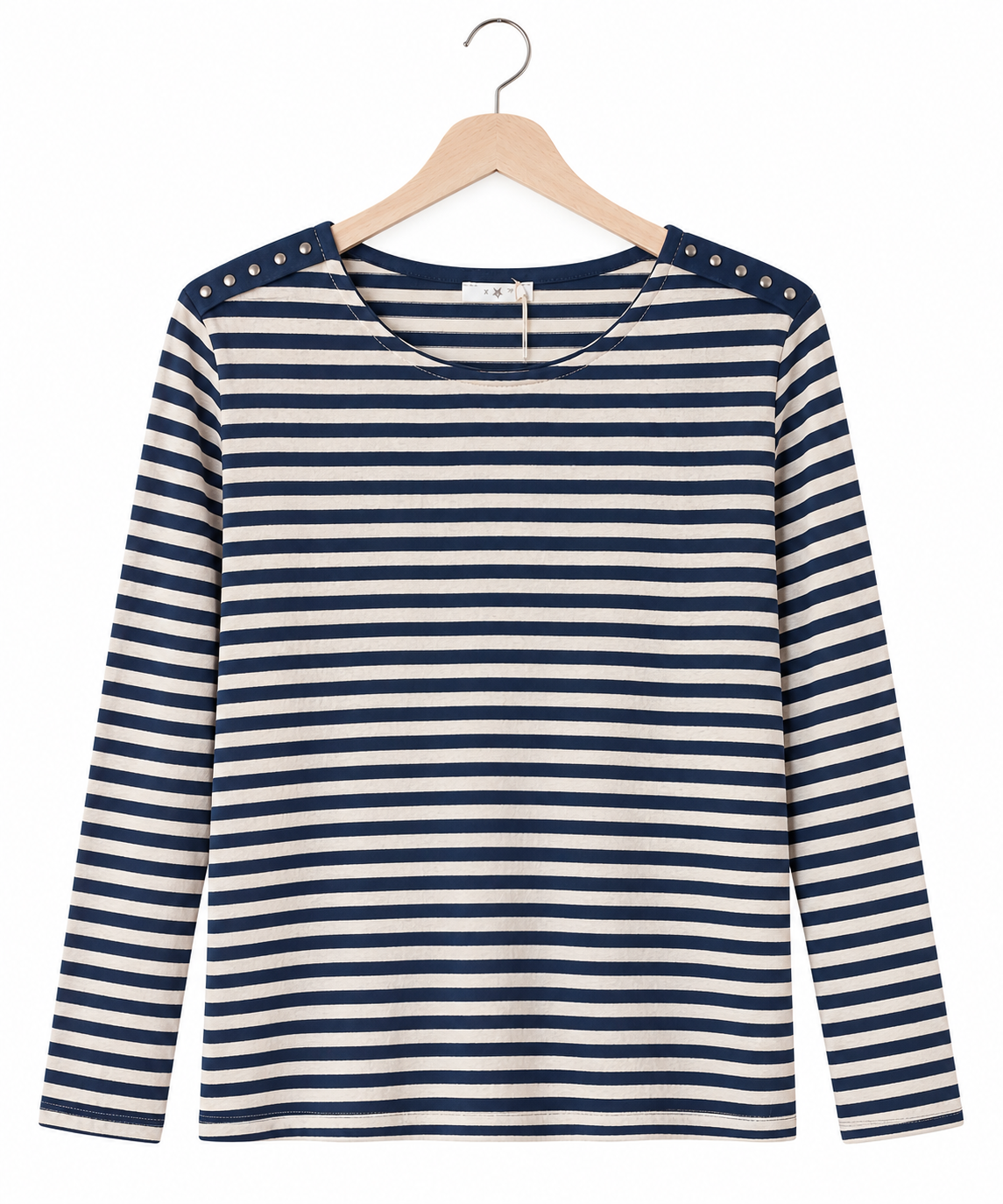 Camiseta de rayas | con detalle de tachuelas