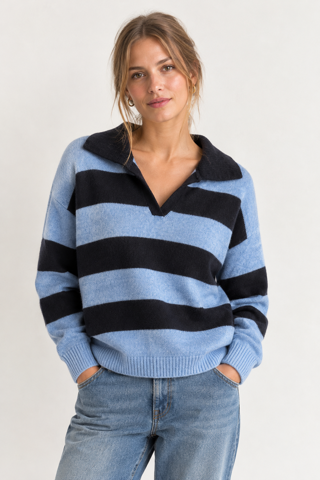 Jersey Polo| Oversize Rayas Horizontales