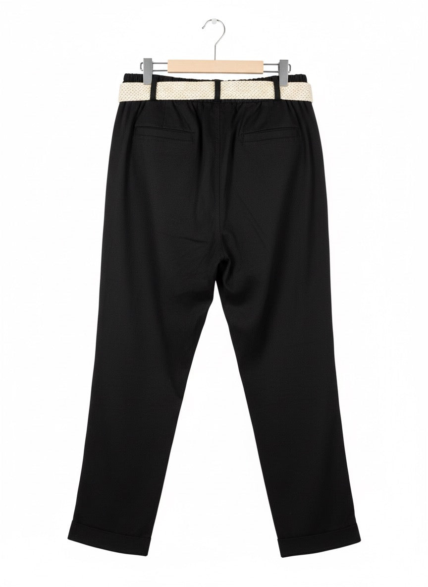 Pantalón esencial pinzas negro