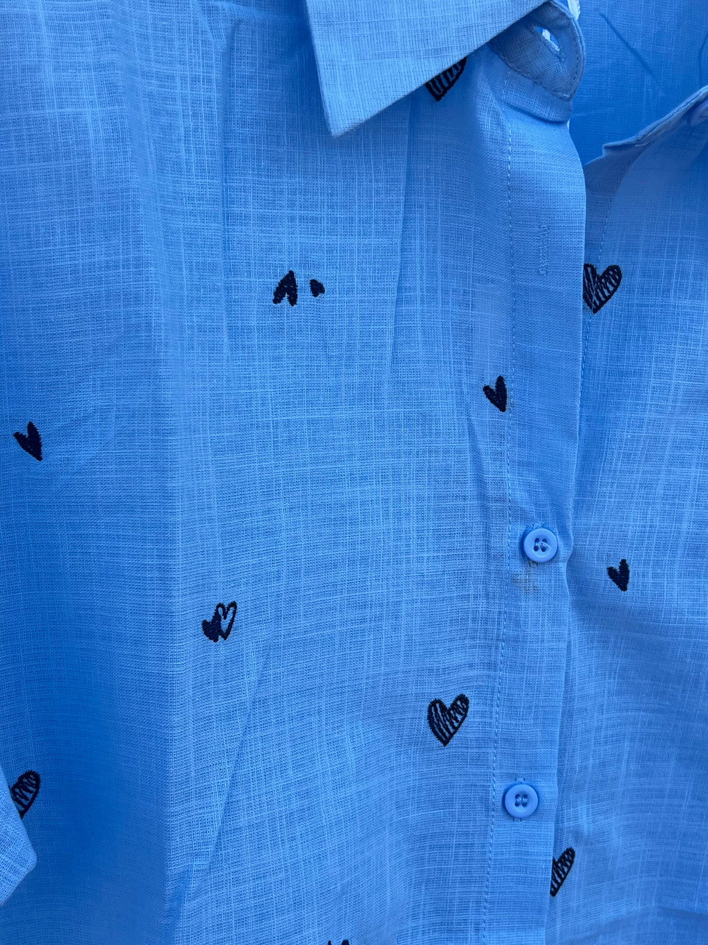 Camisa | corazones bordados