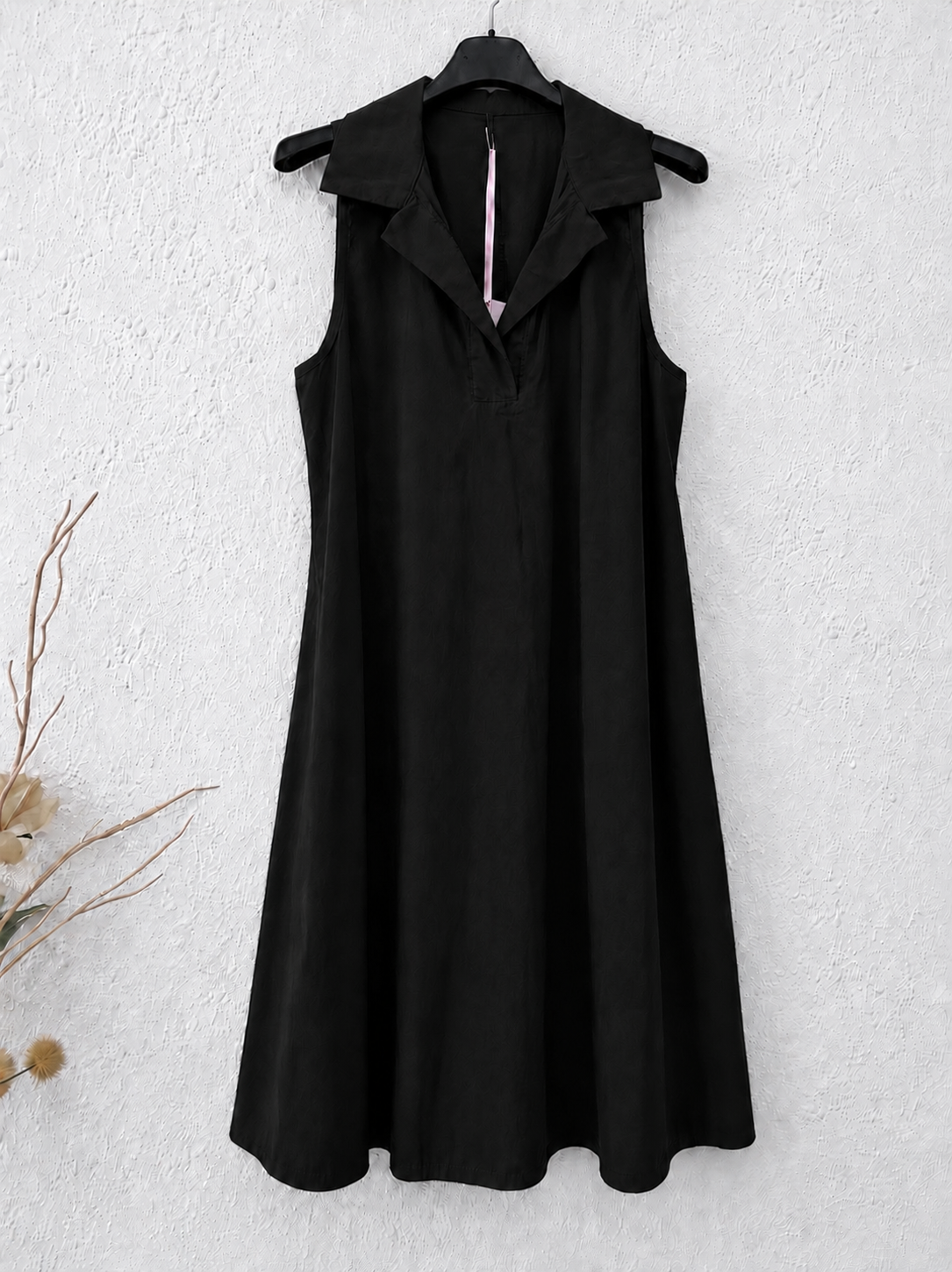 Vestido corto | Gabardina Fina y Cuello camisa