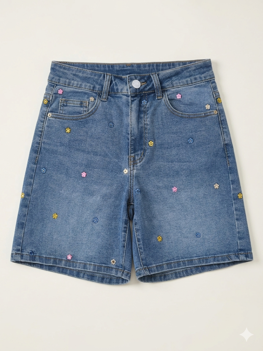 Shorts Denim | Floral