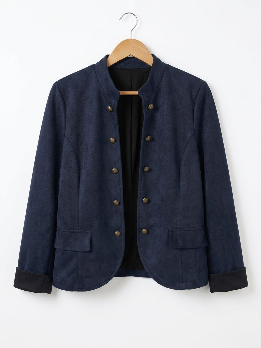Chaqueta de Antelina | Estilo Napoleón con Botones