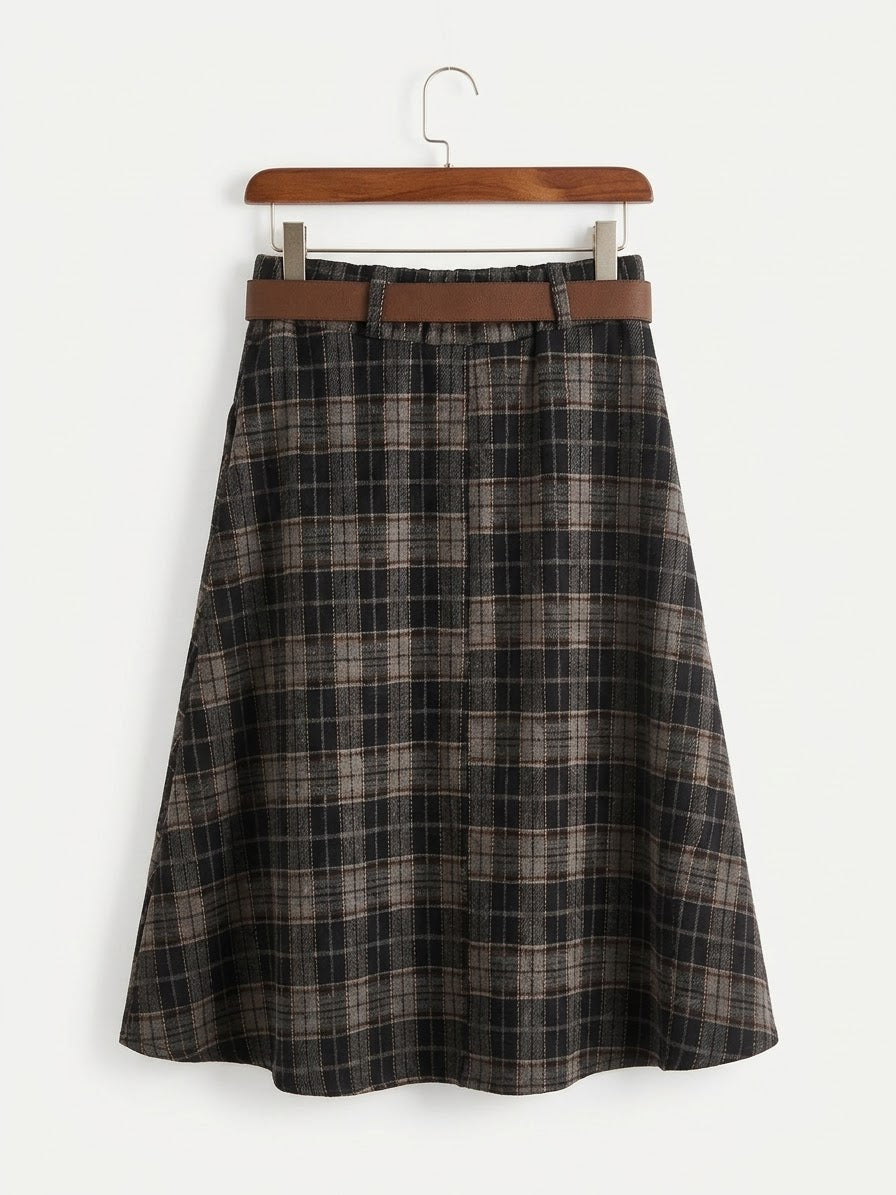 Falda Midi | Cuadros Tartán