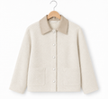 Chaqueta de Punto | Cuello Efecto Piel