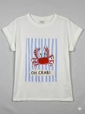 Camiseta Estampada de Algodón con Corte Recto | Diseño Mediterráneo
