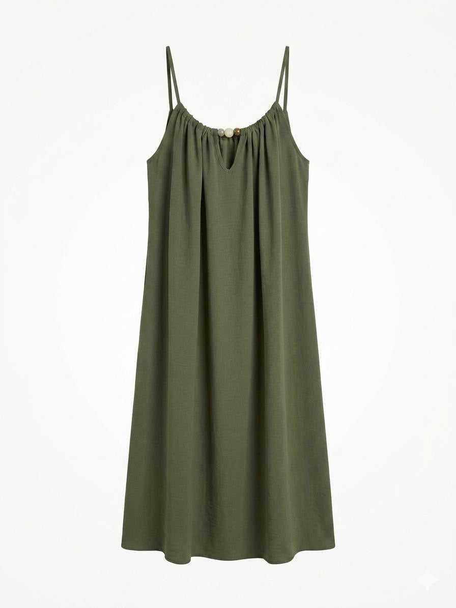 Vestido Midi | Bolas Escote