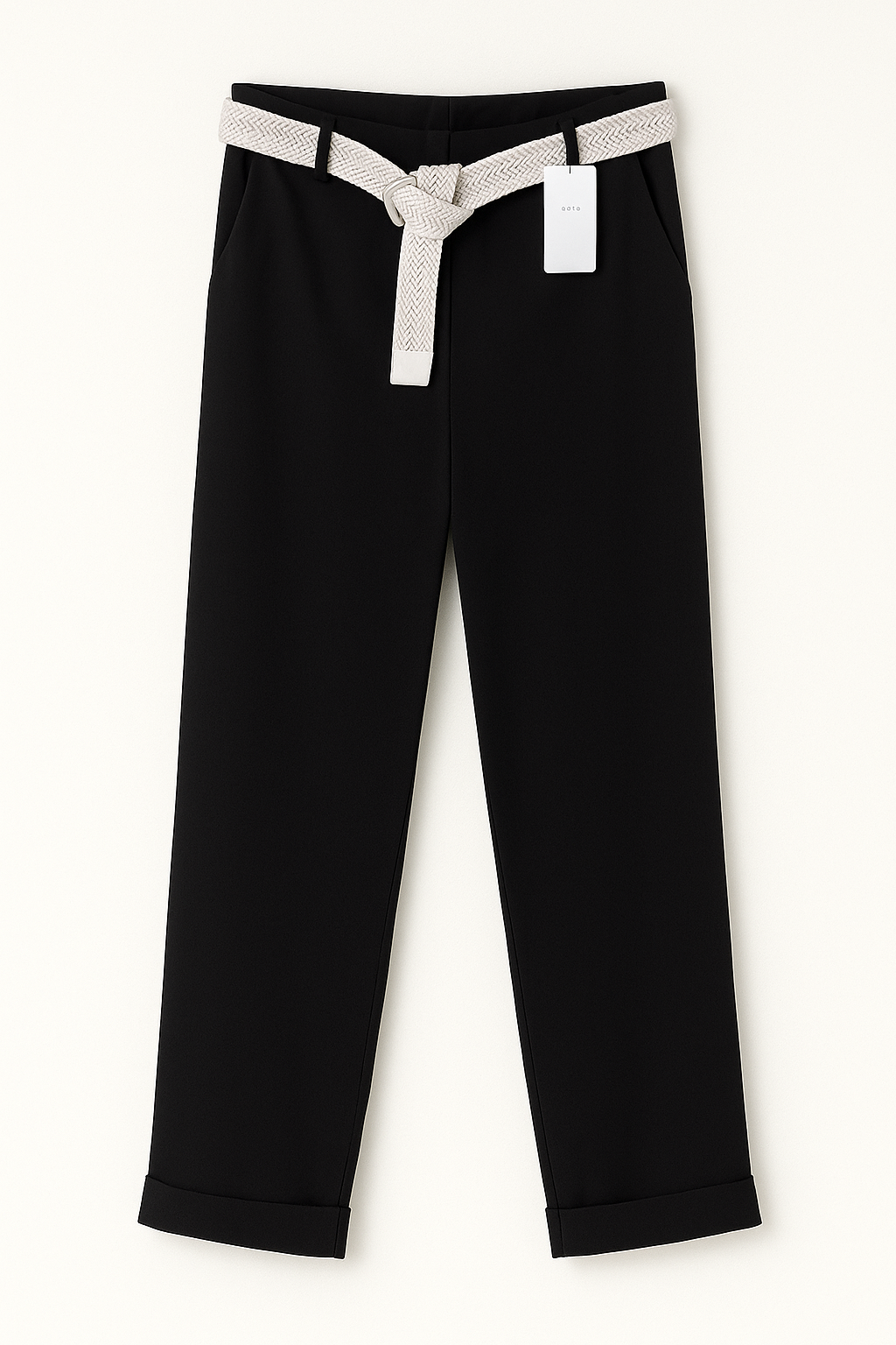 Pantalón esencial pinzas negro