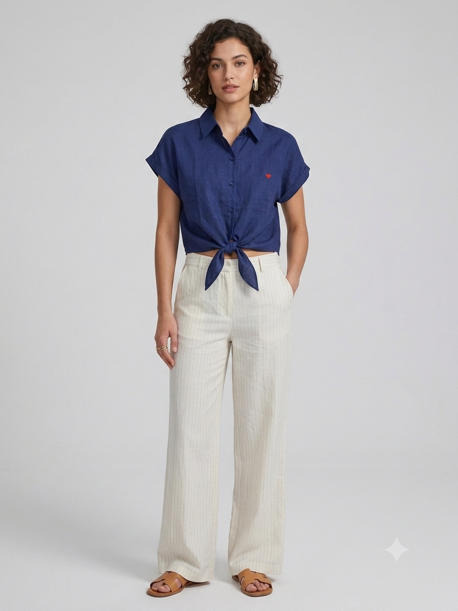 Camisa Algodón| Corazón y Nudo