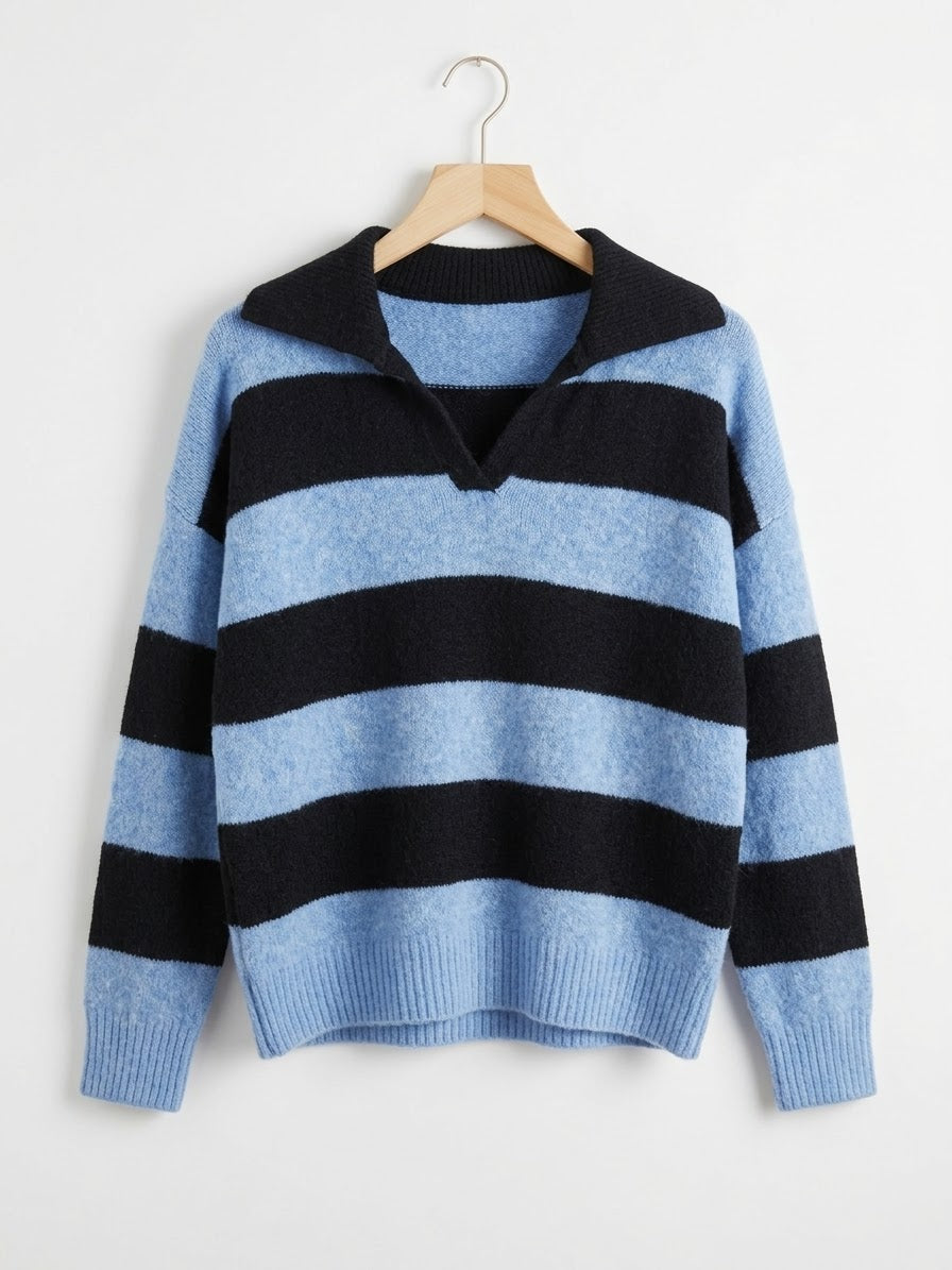 Jersey Polo| Oversize Rayas Horizontales