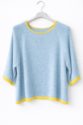 Jersey de Punto Fino con Ribete a Contraste