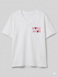 Camiseta Algodón Cuello Pico "MORE AMOR"