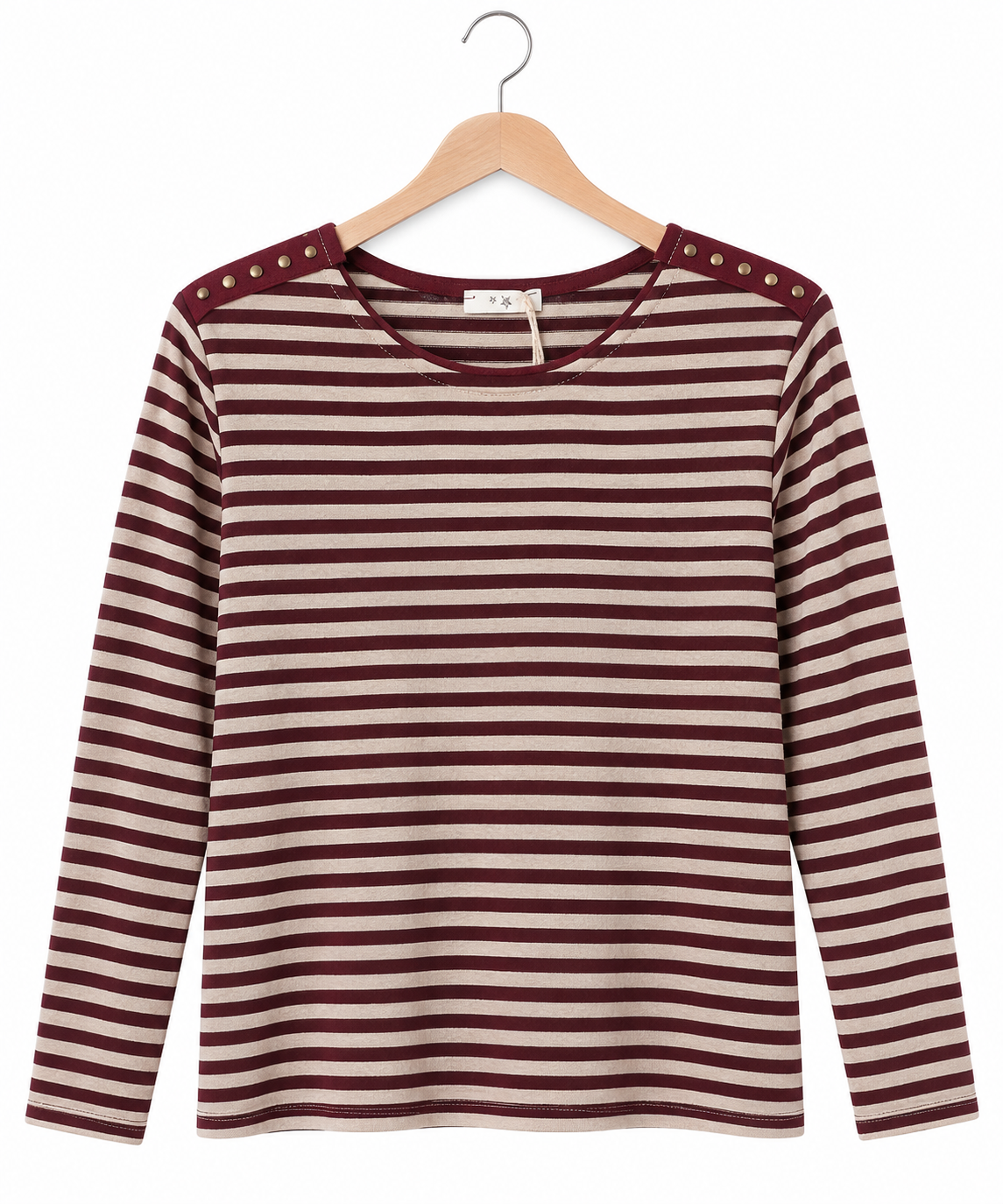Camiseta de rayas | con detalle de tachuelas