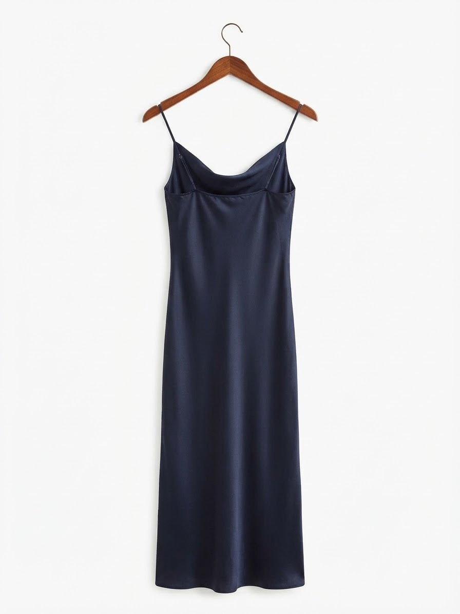 Vestido Largo| Raso Tirante Fino